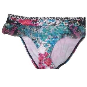 Kenneth Cole New York: Floral Mesh Ruffle Hipster Bikini Bottom